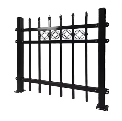 Venda quente novo design preto revestido aço galvanizado tubular cerca de aço de 8 pés para jardim