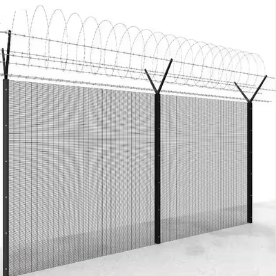 Fábrica por atacado Anti-Climb 358 vedação de segurança Soldado de aço de malha de arame para aplicações de segurança fazenda prisão