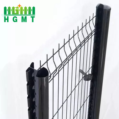 Alta qualidade jardim fazenda exterior revestido de PVC galvanizado V curva curvada 3d painel de vedação de malha de arame
