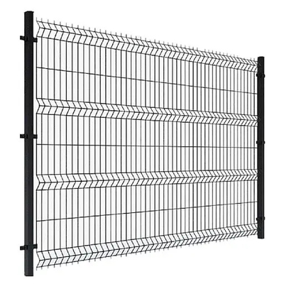 Alta qualidade de aço galvanizado exterior Metal revestido de PVC 3d V dobra de malha de arame soldado vedação de painel de jardim