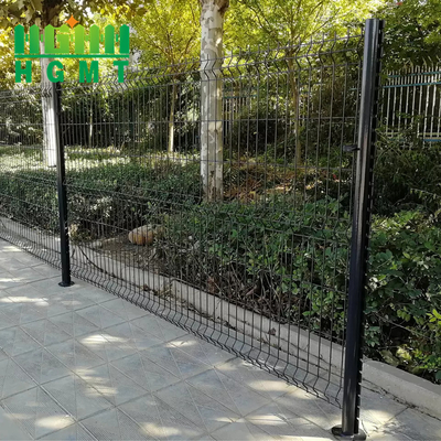 Fábrica Fabricante Panéis de malha de fio curvo 3D mergulhado a quente Cercas de segurança externas com estrutura metálica revestida com pó