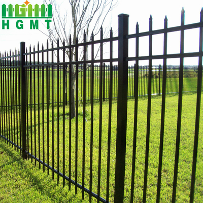 Área exterior 6 Ft Alta personalizada Rod Top Durável Quadrado Aço Tubular vedação para jardim
