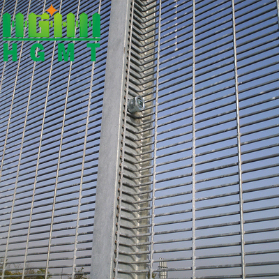 358 Alta Segurança Anti-Climb Wire Mesh Fence Panel 1.5m Área de segurança exterior WPC Frame Clear View Metal Steel