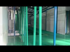 Post quadrado em verde revestido em pó